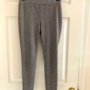 Loft Stretch Dress Ankle Pants in Herringbone Gray
